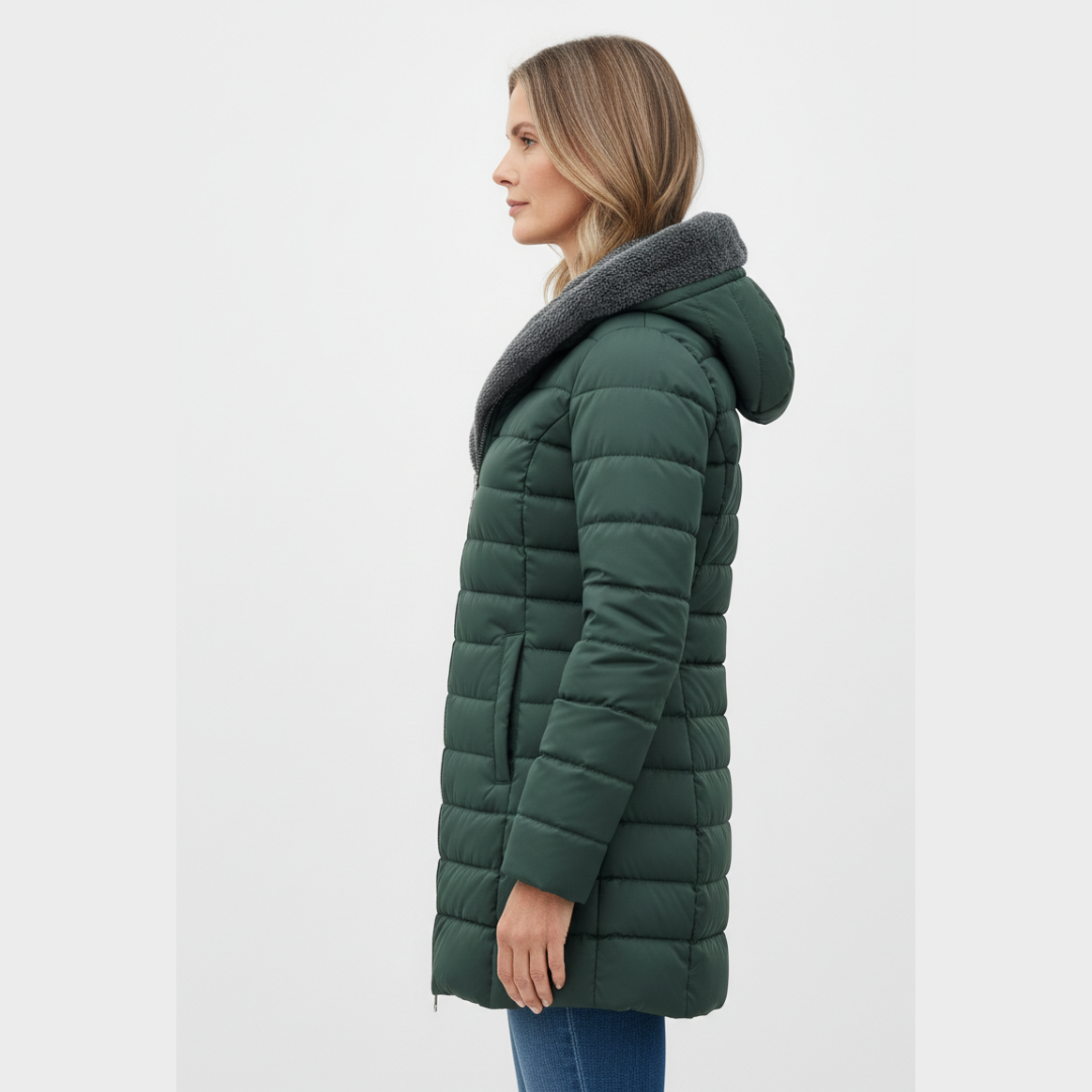 Clair | Cappotto puffer foderato in pile
